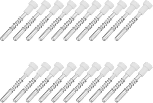  STOBAZA 20 Pièces Loquet à Piston De Moustiquaire En Métal à Ressort Pour Cadre De Porte Et Fenêtre, Fixation Basse Profil Pour Rénovation Intérieure