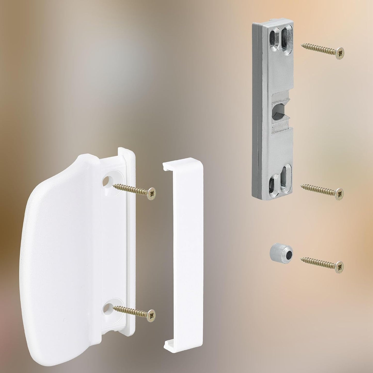 KOTARBAU Loqueteau De Porte De Balcon Pratique - 6 Couleurs Différentes - Sécurité Fumeur - Poignée De Porte De Balcon Universelle - Blanc