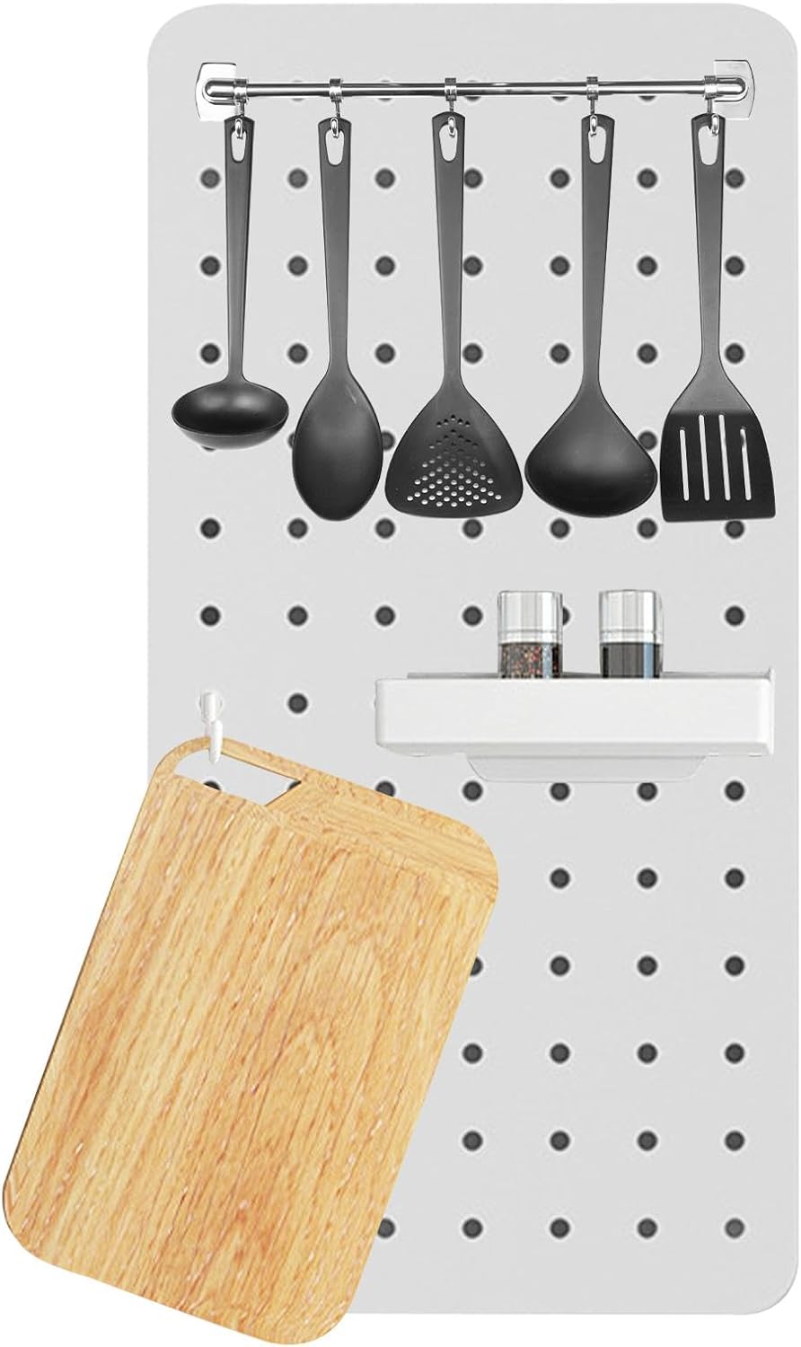  Panneaux D'organisateurs De Mur De Panneau Peg, Planches De Cheville Pour Mur | Organisation Des Murs Du Tableau Des Chevilles De Cuisine | Économisez De L'espace, Du Rangement Des Percus En