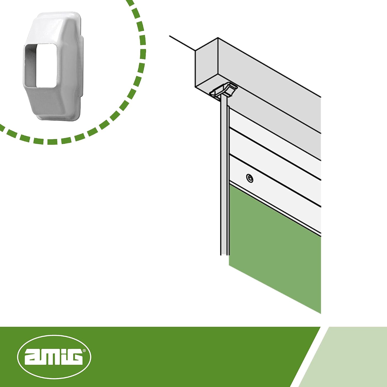  Amig - 20334 | Cover For Strap Guide | Aluminium | White