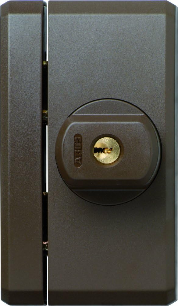  ABUS FTS96 Window Lock With Rotary Button Locking Mechanism, Different Locking - Security Level 10 - 11197 - Brown