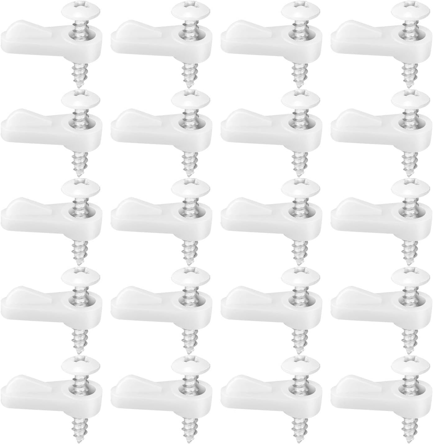  Clips De Retenue Pour Moustiquaire,Lot De Quincaillerie De Avec Visserie - Clips Sécurisés Pour Contre-fenêtre - Pour Maison Appartement Dortoir Salon Chambre Bureau Cuisine Salle De Bain