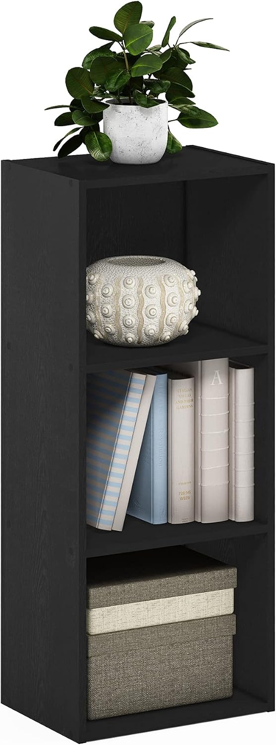  Furinno Luder Bibliothèque Etagère De Rangement Ouverte à 5 Cubes, Blanc/Vert