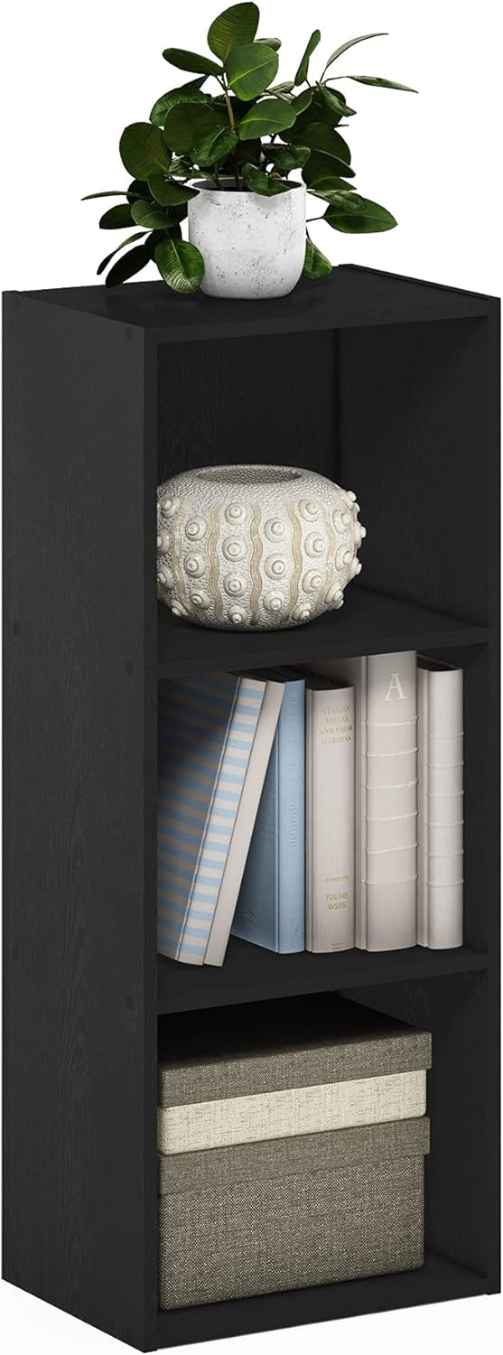  Furinno Luder Bibliothèque Etagère De Rangement Ouverte à 5 Cubes, Blanc/Bleu Clair