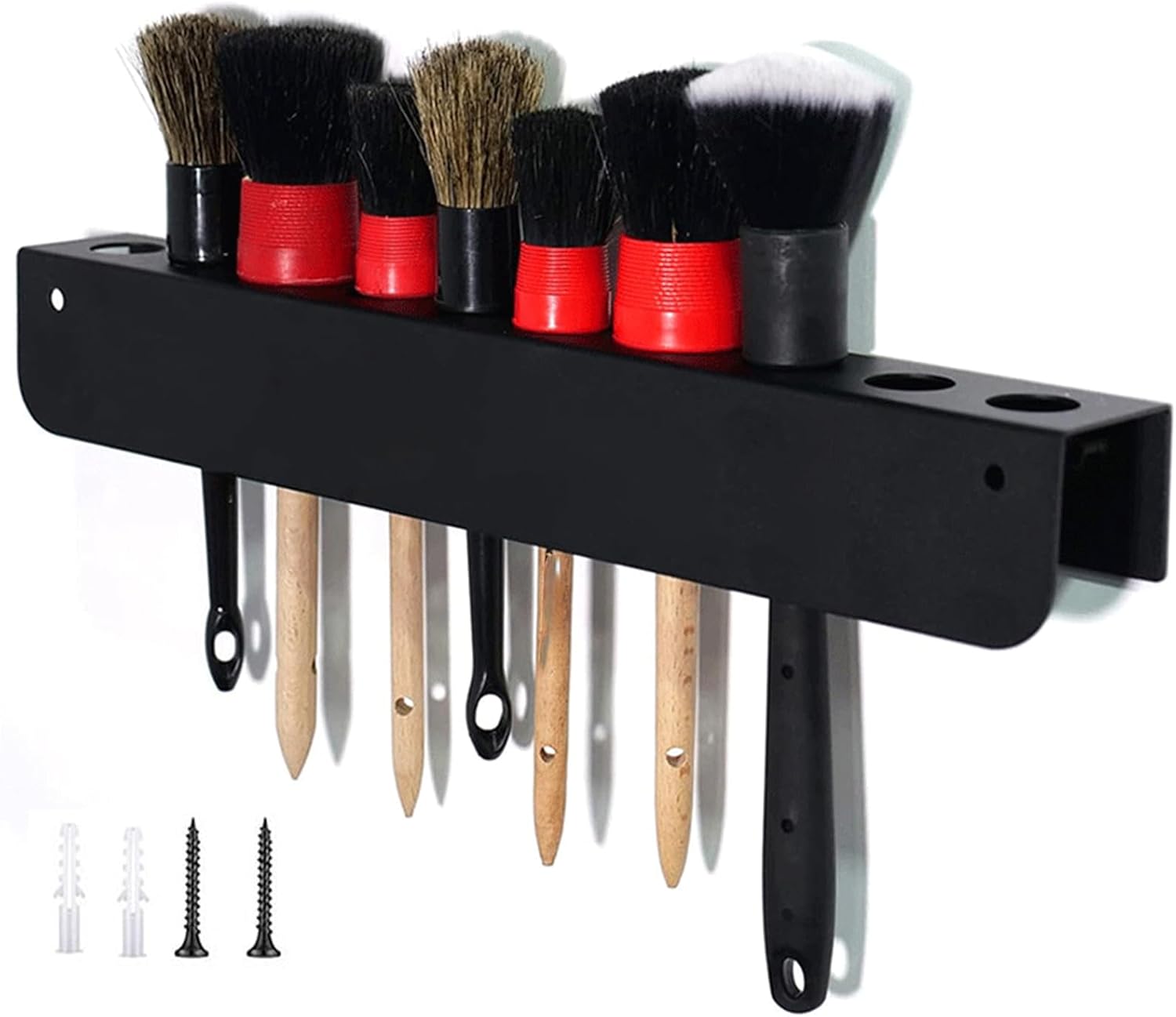  Support Mural Pour Brosses De Détail - Support Mural D'Organisation D'Outils Automobiles | Fournitures D'Entretien Pour Espaces Intérieurs Extérieurs Véhicules Remises