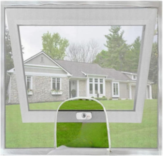  Filet De Ventilation Personnalisable Pour Fenêtre Facile à Installer Avec Fermetures éclair - Design D'ouverture En Fibre De Verre - Filet De Ventilation - Outil D'installation Pour La Maison - Blanc