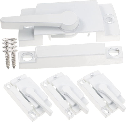  Gatuida Verrous De Fenêtre En Alliage De Zinc Blanc Lot De 4 Sécurité Et Protection Pour Fenêtres Coulissantes Verticales Vie Quotidienne