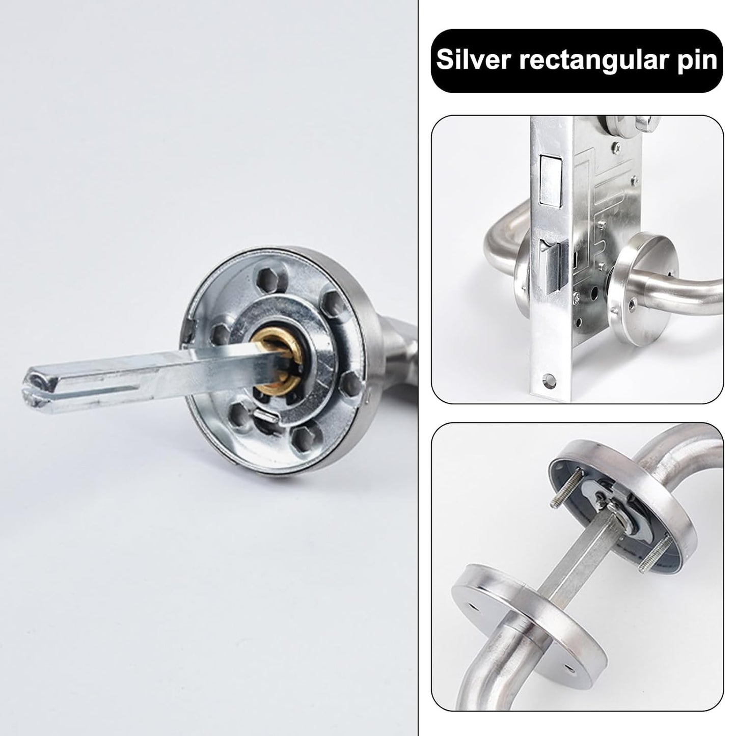  Lot De 2 Broches Fendues Universelles De 8 Mm Pour Poignées De Porte UPVC, Barre De Broche Fendue En Acier Au Carbone Galvanisé, Barre De Broche De Rechange De 100 Mm Pour Fenêtres Et Portes