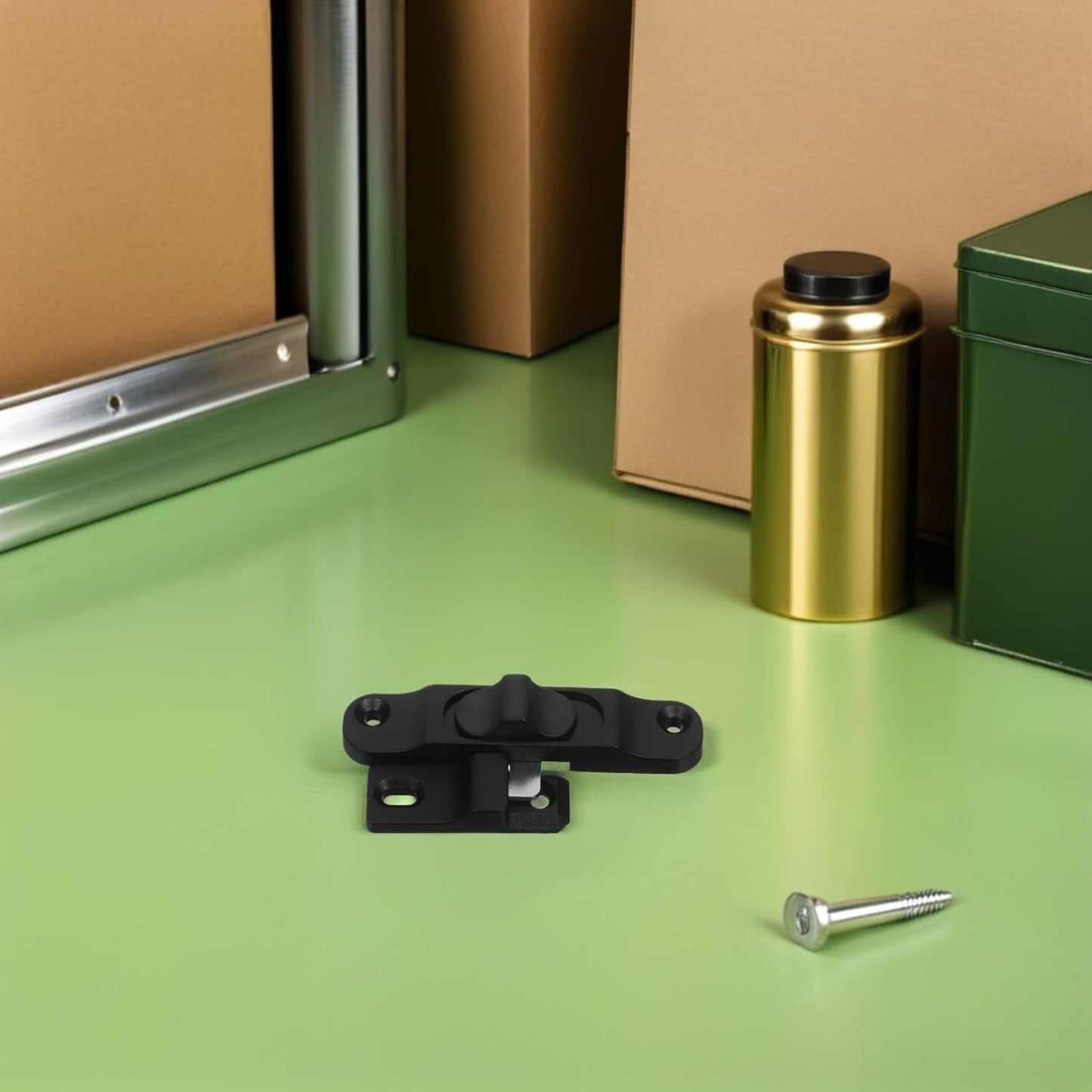  Angoily 2 Pièces Loquet De Sécurité Pour Porte Coulissante Verrou Plastique Pour Moustiquaire Et Fenêtre Verrouillage Anti-intrusion Pour Porte Patio Et Fenêtre Coulissante Facile à