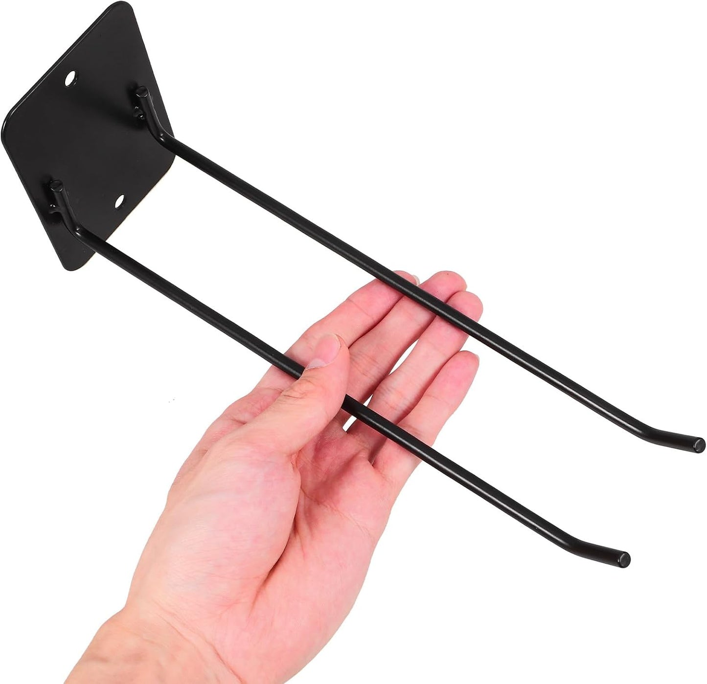  Toyvian Crochets D'organisation D'outils Muraux En Fer Noir 2 Pièces Pour Rangement Multifonctionnel De Pelles Et Outils Garages Installation Facile