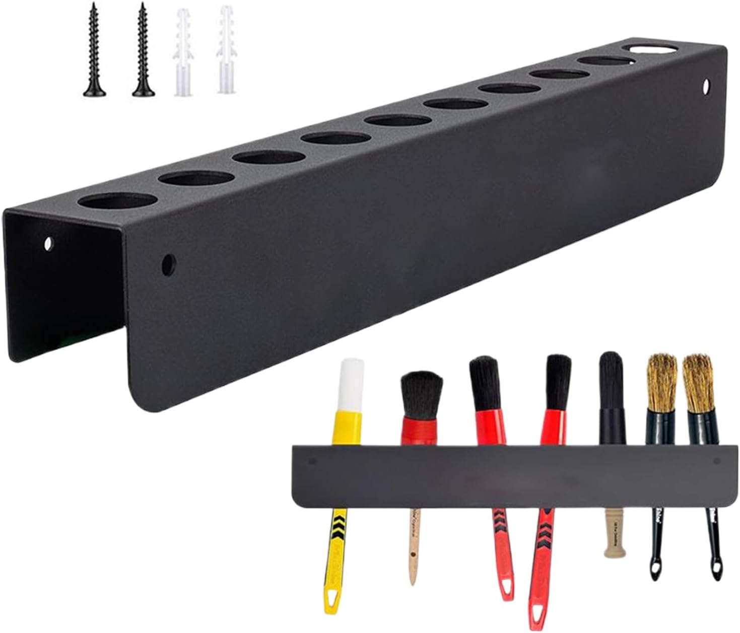  Générique Organisateur De Brosses De Détail - Support Mural Pour Brosse De Nettoyage,Organisation Garage Pour Espaces De Travail Intérieur Camion Fourgon Remorque
