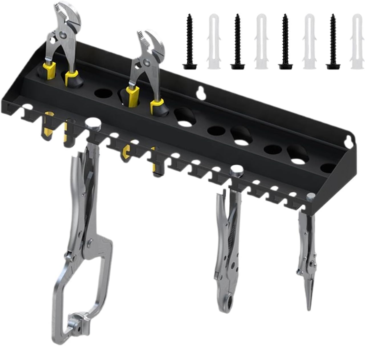  Rangement Mural Pour Garage, Pince Utilitaire – Support Pour Outils Peu Encombrant | Pour Jardin, Jardin, Cour, Garage, Terrasse, Sous-sol, Atelier, Abri De Jardin, Entrepôt