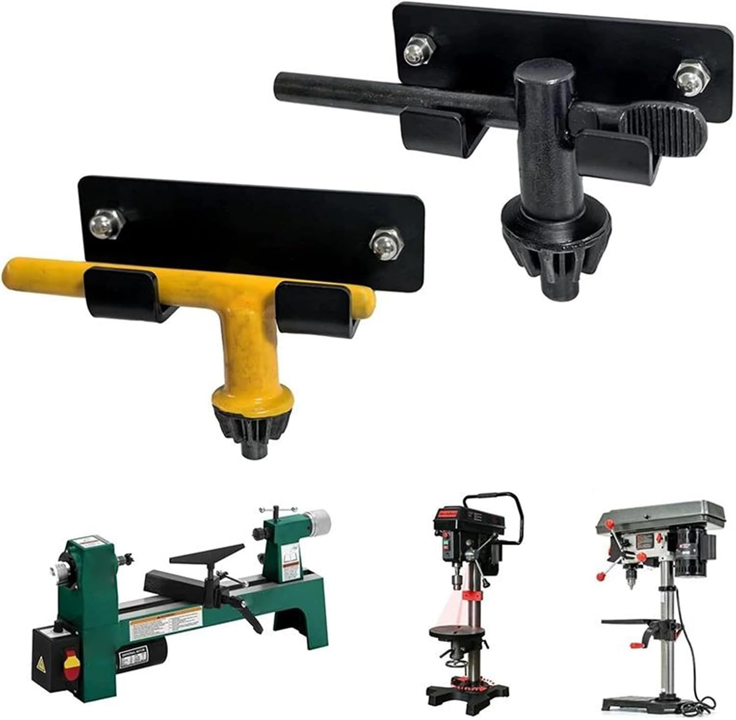  Générique Porte-Clé De Perceuse à Colonne, 2 Supports Métalliques Magnétiques Murale, Organisateur Magnétique D'Outils Pour Tour Perceuse Atelier Garage Maison