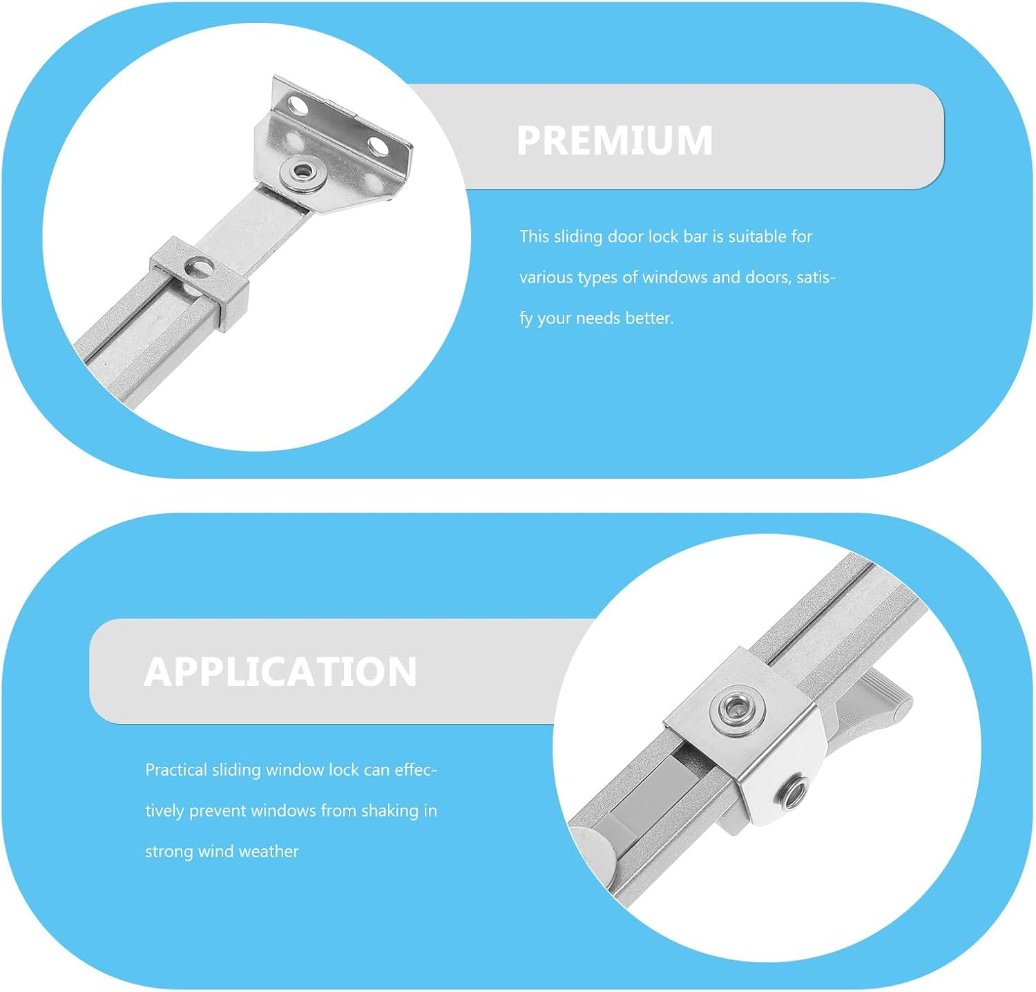  Ciieeo Limiter De Fenêtre à Battants En Alliage D'aluminium Barre Télescopique Réglable Pour Sécurité Et Ventilation Butée De Fenêtre Coulissantes Et Ouvrantes Accessoire De