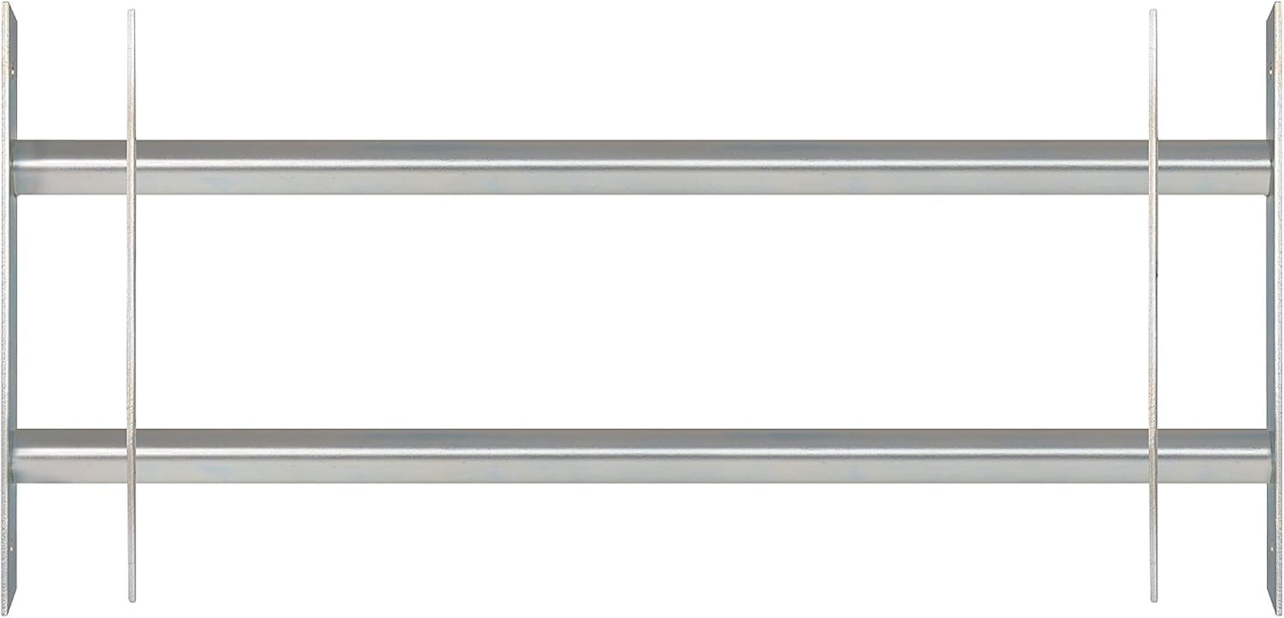 Alberts 563684 Secorino Basic Style Window Grille | Sliding For External Windows | Burglar Protection Grille | Galvanised In Blue | 300 X 700-1050 Mm