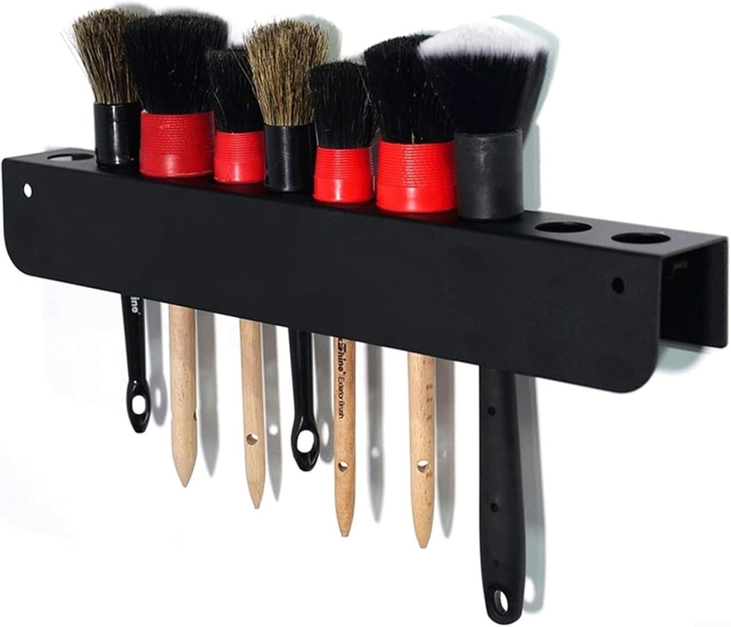  Support Mural Pour Brosse De Détail, Avec 10 Trous, Pour Garage, Atelier, Rangement En Acier Au Carbone Pour Garder Les Outils Propres Et Accessibles