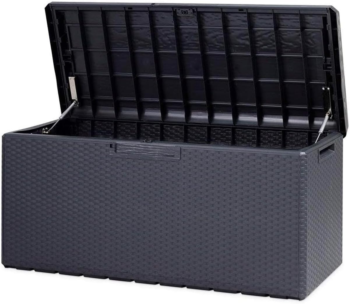 Avilia Coffre De Rangement Avec Assise Et Coussin D'extérieur 340L - Anthracite