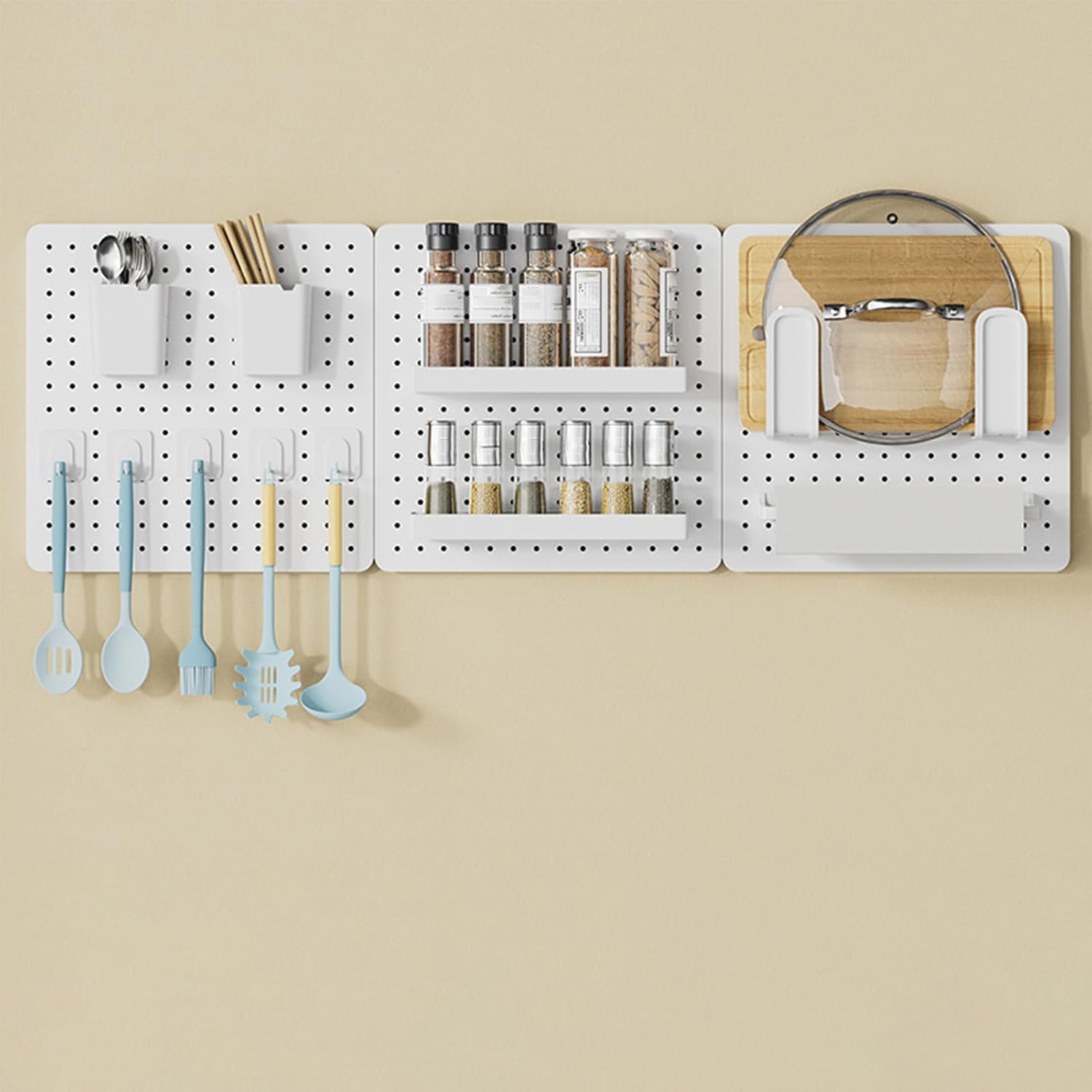  Générique Panneau Organisateur Perforé - Panneaux Muraux Organisation Bureau | Panneaux De Rangement Décoratifs Pour Fournitures De Bureau Et Chambre