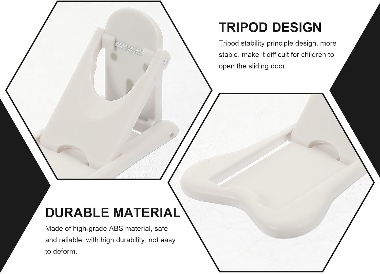  Jojofuny Verrous De Sécurité En Abs Blanc Lot De 3 Pour Fenêtre Coulissante Simple à Utiliser, Sécurité Des Enfants à Domicile