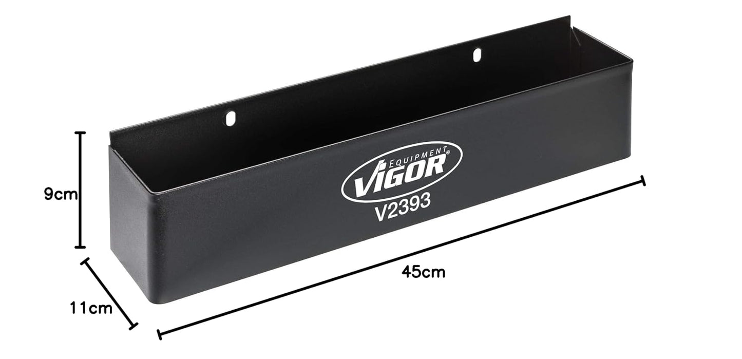  ViGOR V2393 Porte-boîtes, Convient Aux Servantes D'atelier Series M, L, XL, XD (sauf V4481-X), Pour 5 Boîtes, 430 X 90 Mm'.