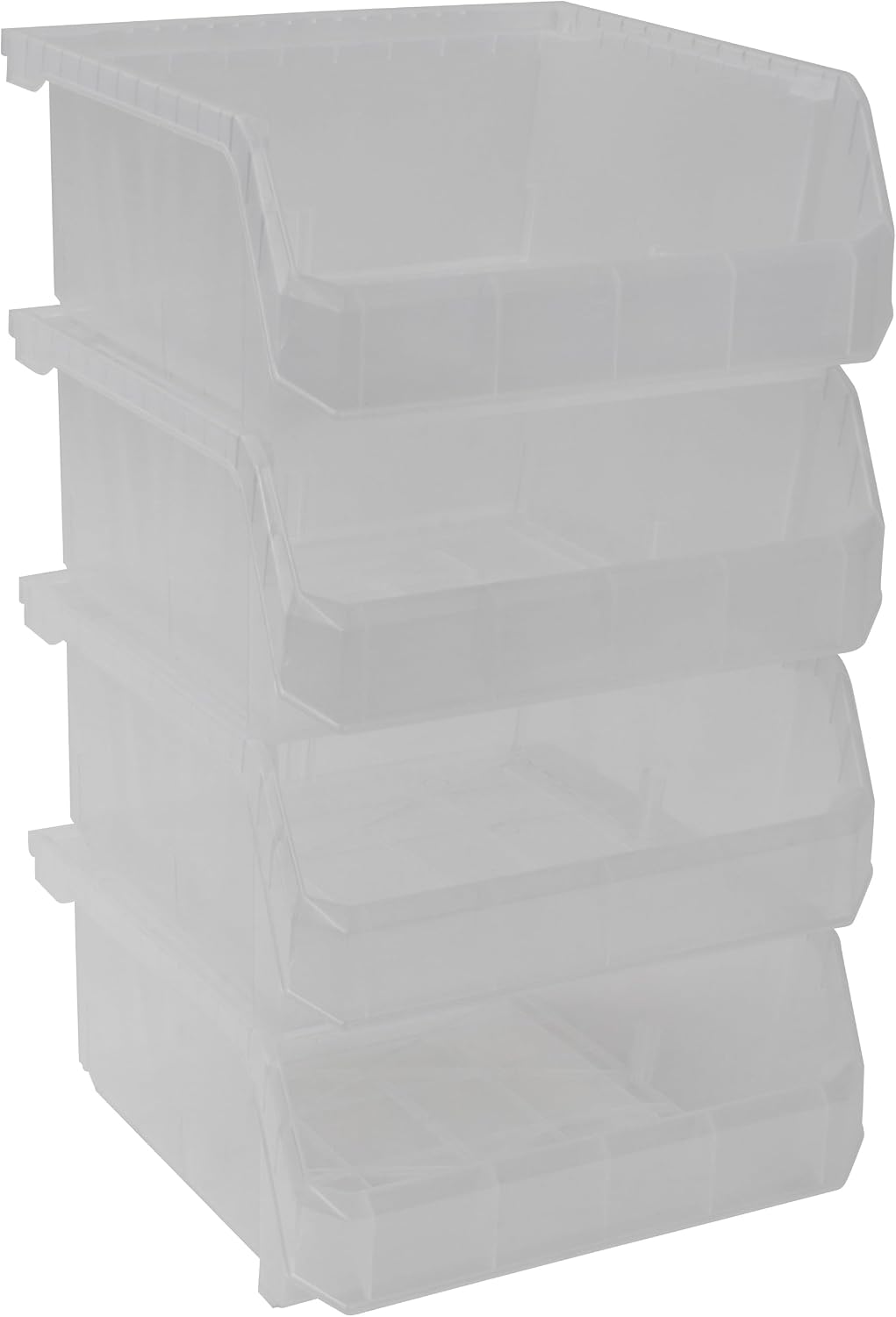 ReadySpace Lot De 4 Conteneurs En Plastique Extra Larges Pour Organiser Et Ranger Les Placards, La Cuisine, Le Bureau Ou Le Garde-manger, 37,5 X 41,9 X 17,8 Cm, Noir