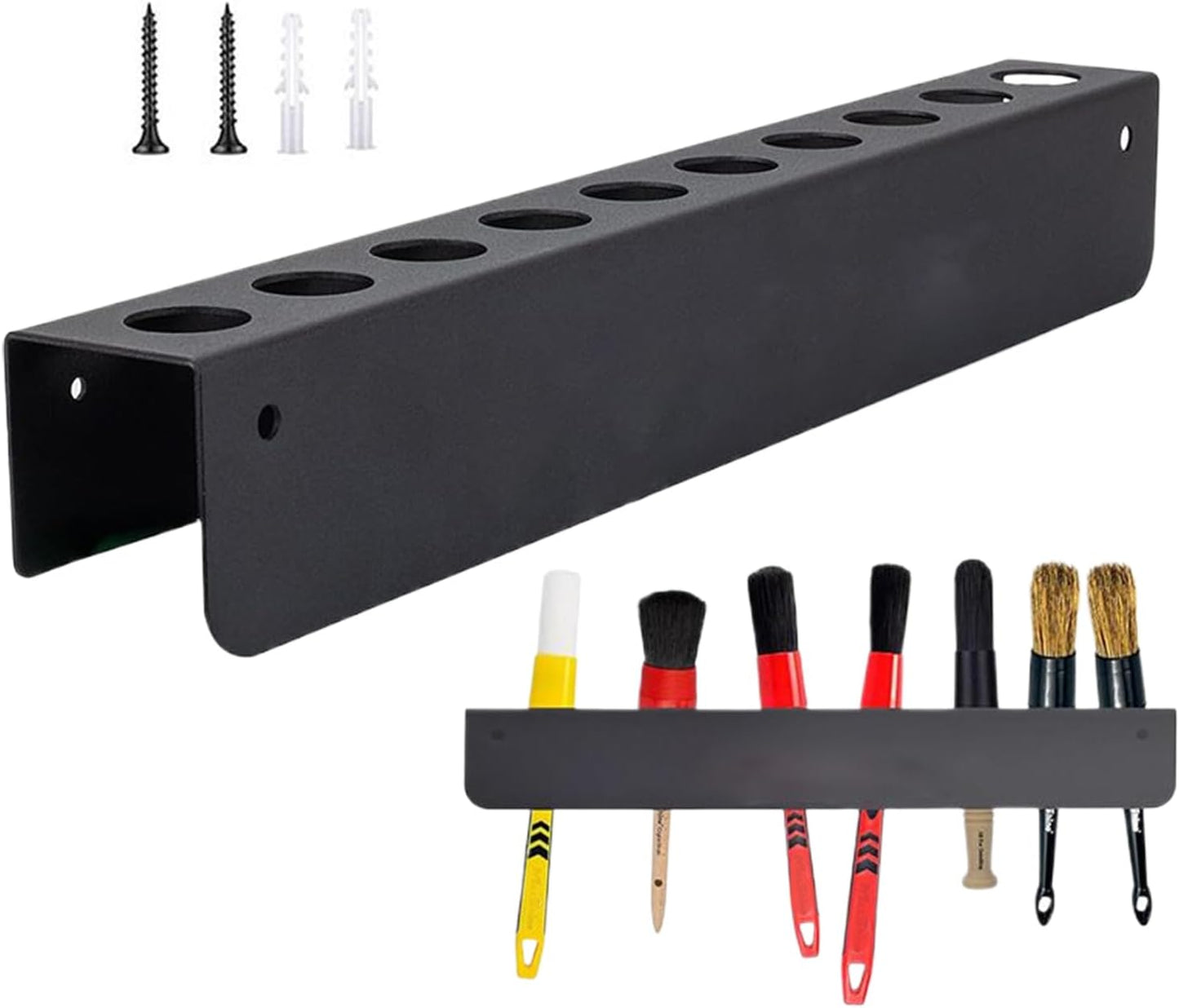  Générique Organisateur De Brosses De Détail Auto | Support Mural Pour Brosses De Détail,Fournitures D'Entretien Pour Espaces Intérieurs Extérieurs Véhicules Remises