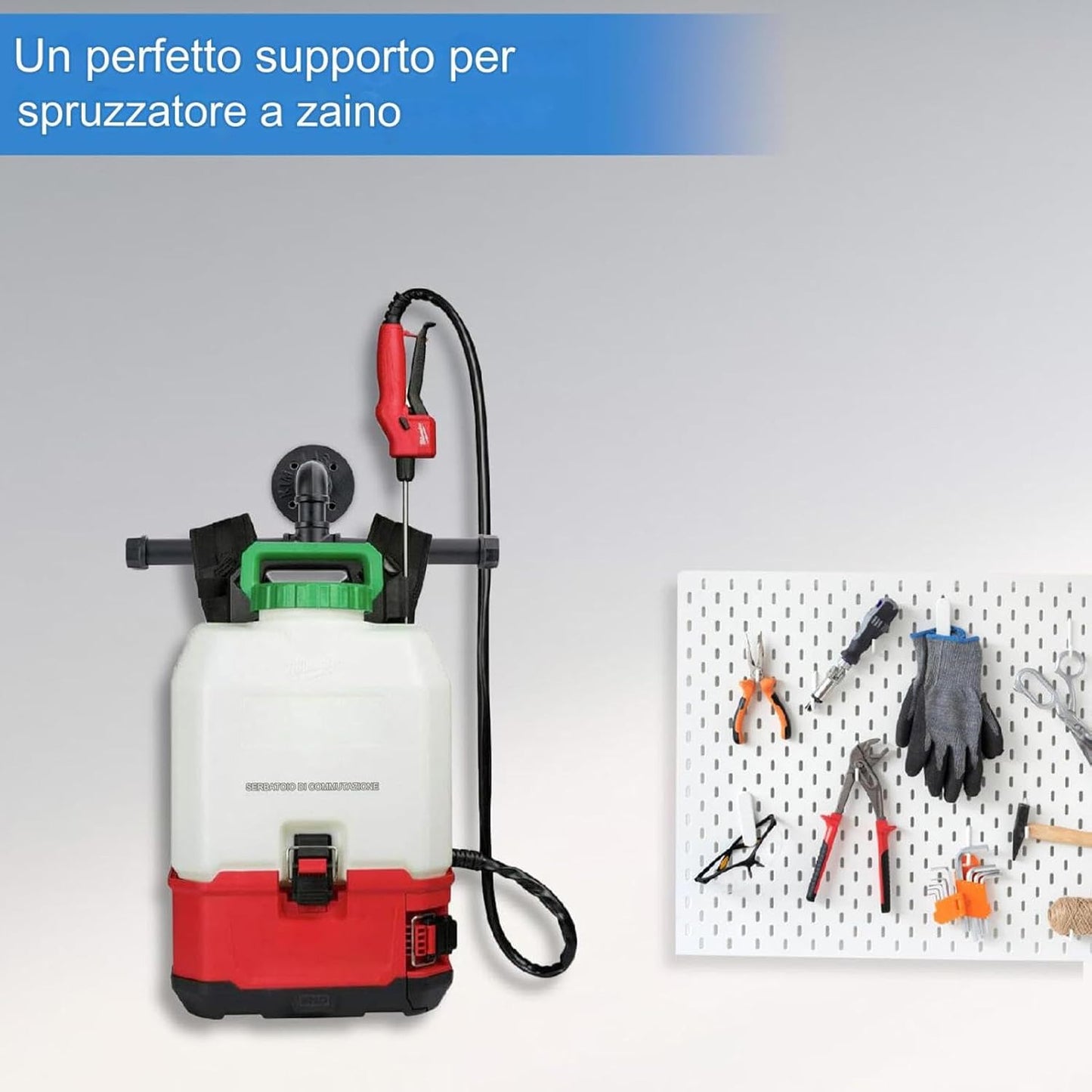  Rack D'équipement Industriel : Organisateur Mural Robuste, Boîte à Outils Polyvalente, Y Compris Pulvérisateurs, Souffleurs Et Tuyaux, Support De Garage Renforcé Offrant Un Espace De Lavage