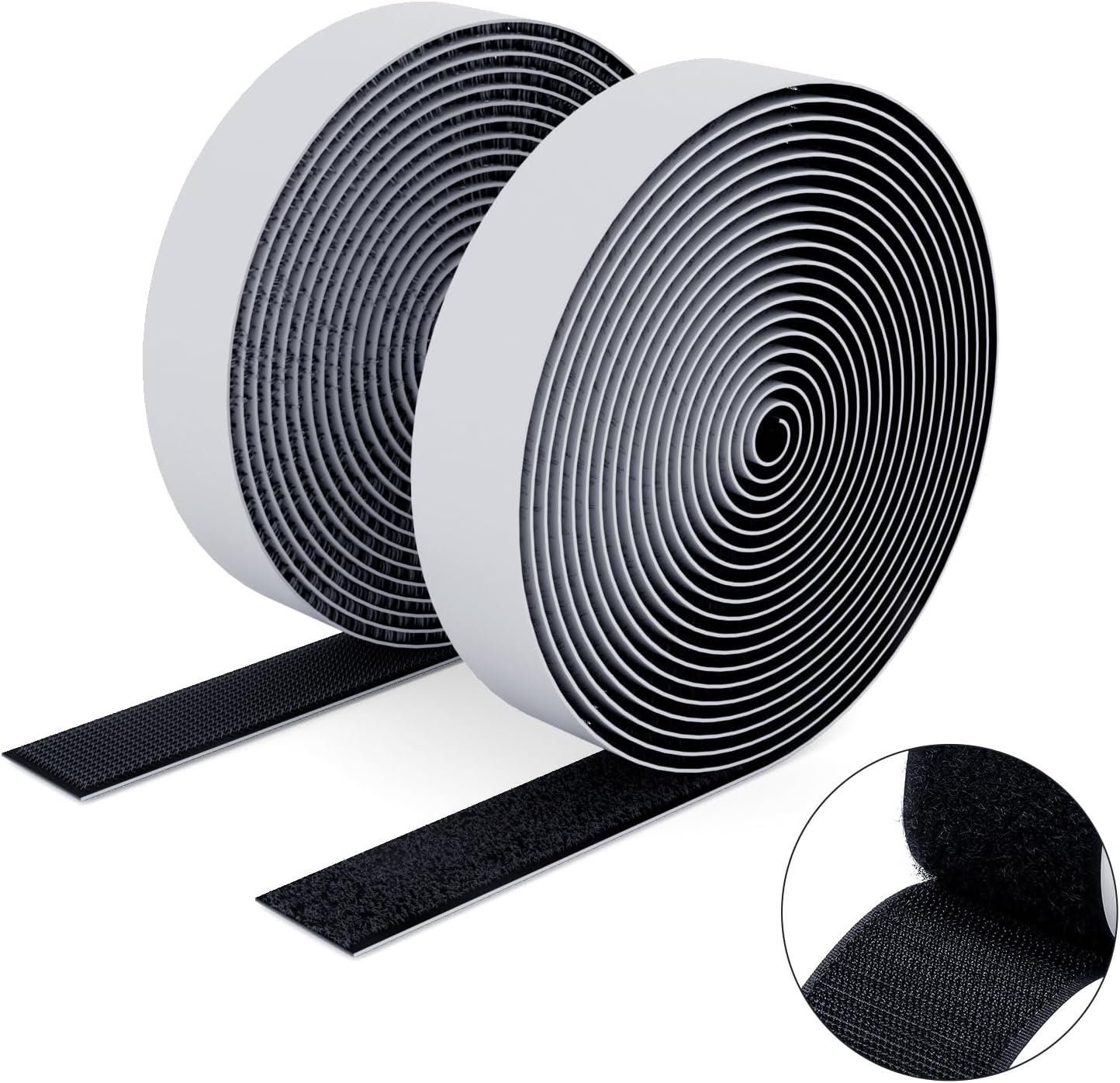  Ruban Adhésif Double Face à Crochets Et à Boucles, 16MM X 3M Ruban Adhésif Autocollant, Bandes Robustes, Ruban à Emboîtement Pour Cadres De Photos, Moustiquaires, Tapis, Bricolage - Blanc
