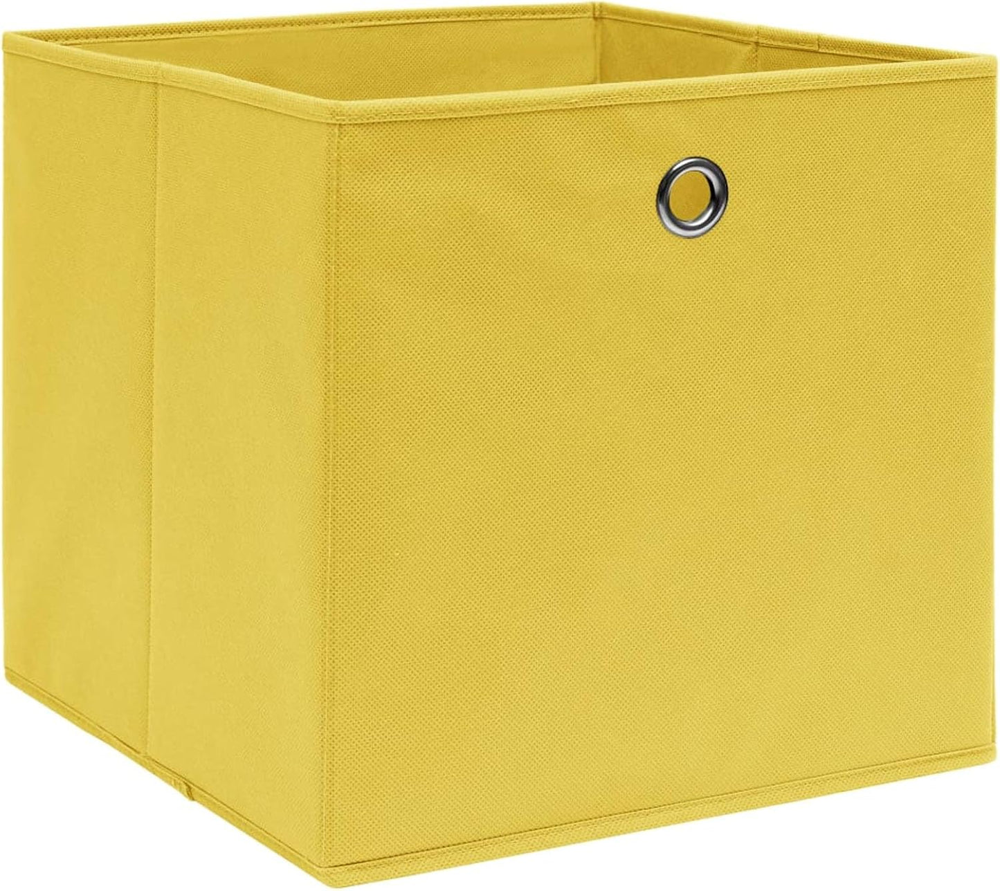 GENERIC Coffre De Rangement, Coffre De Rangement Pour Coussins D'extérieur, Coffres De Rangement D'extérieur étanches, 10 Pièces, Tissu Non Tissé, 28 X 28 X 28 Cm, Jaune