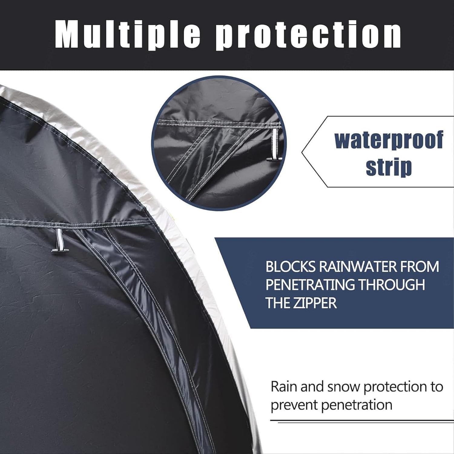 GENERIC Tente De Rangement Pour Vélo, Housse De Vélo Durable En Oxford 210D - Lot De 2 Tentes Pour Vélo, Idéales Pour Le Rangement Extérieur, Imperméables Et Résistantes Aux UV, Conception Modulable