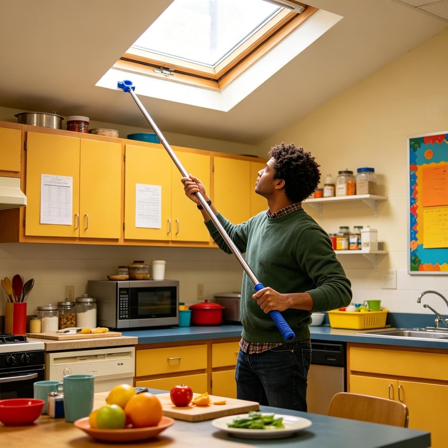  Tige D'ouverture De Fenêtre,Tige Télescopique Pour Stores | Télescopique D'ouverture De Fenêtre | Pour Salon Cuisine Chambre Studio école Usage Commercial
