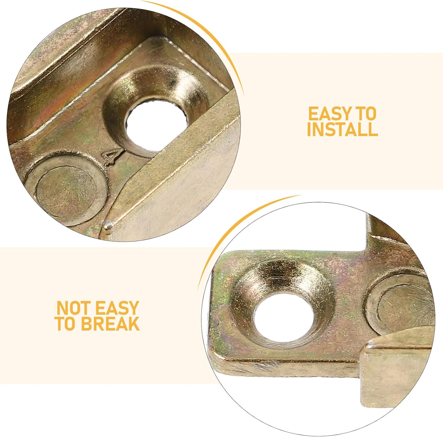  Gatuida Accessoire De Verrouillage De Fenêtre En Alliage De Zinc Or 4pcs, Gardien Robuste Pour Fenêtres à Battants, Compatible Large, Pour Sécurité Maison Et Chambres