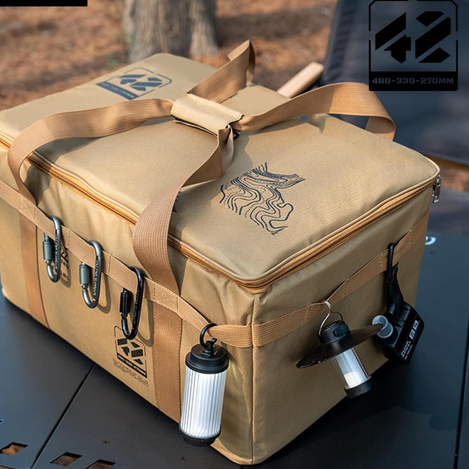  De Rangement Extérieur Robuste En Tissu 600D Avec Plusieurs Poches Pour Le Camping, La Randonnée, Les Voyages Et L ' Organisation à Domicile De Sport D ' Extérieur