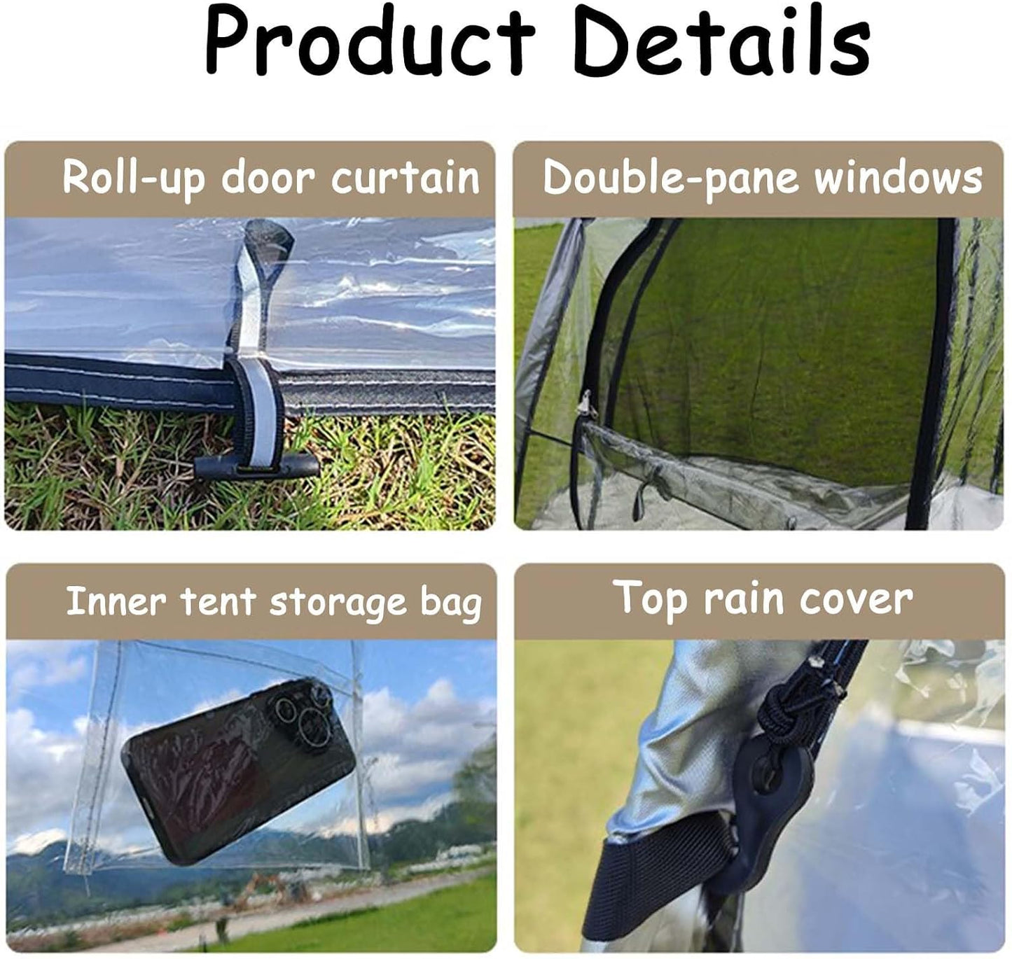 GENERIC Abri De Rangement Pour Vélos, Tente Imperméable Et Abri De Jardin Pour Motos, Outils De Jardin, Jouets, Tondeuses à Gazon - Solution De Rangement Extérieur Durable, Montage Facile, Protectio