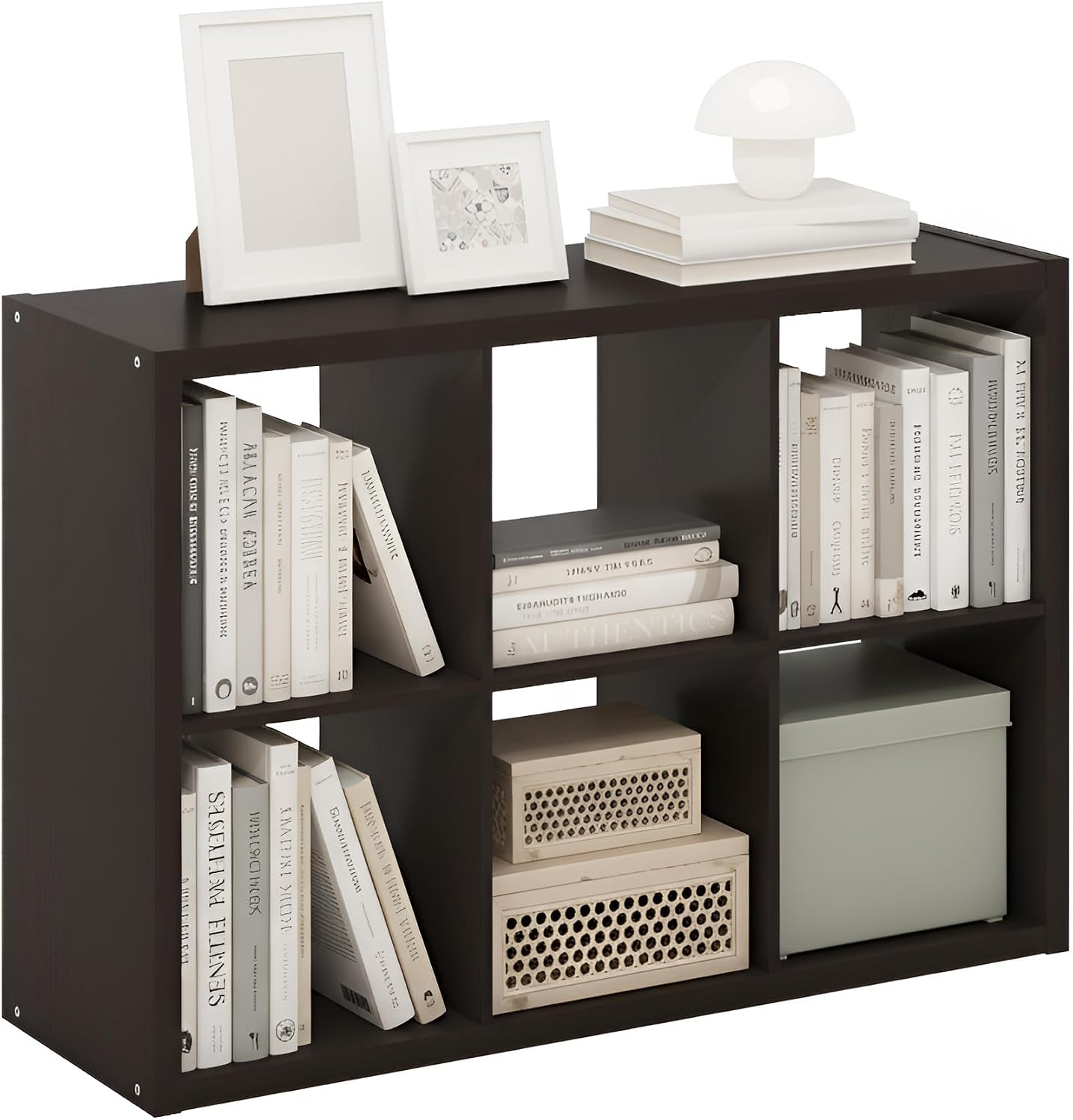  Furinno Cabine De Rangement Décorative à Dos Ouvert à 2 Cubes, Gris Clair