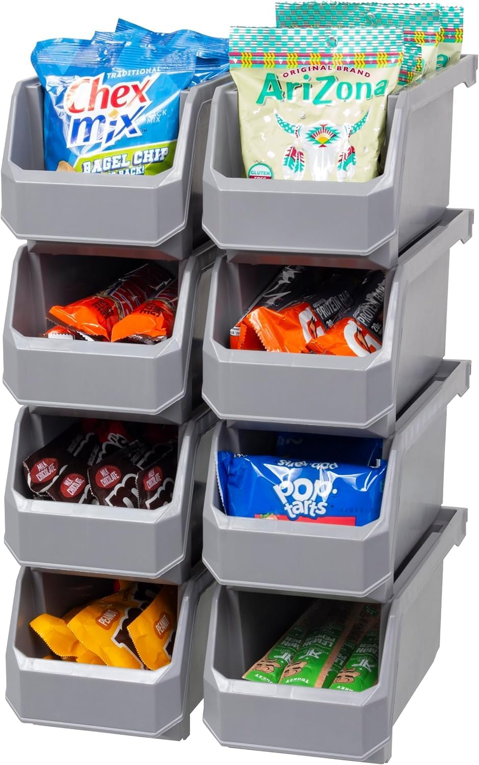  ReadySpace Lot De 4 Conteneurs En Plastique Extra Larges Pour Organiser Et Ranger Les Placards, La Cuisine, Le Bureau Ou Le Garde-manger, 37,5 X 41,9 X 17,8 Cm, Noir