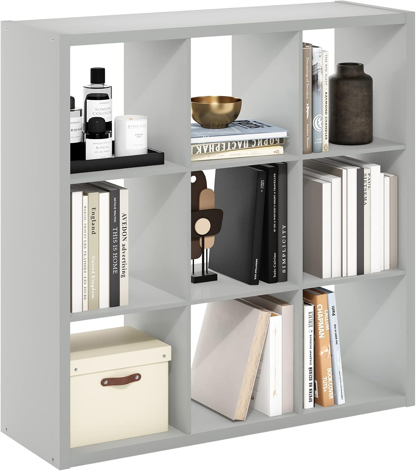  Furinno Cabine De Rangement Décorative à Dos Ouvert à 2 Cubes, Gris Clair