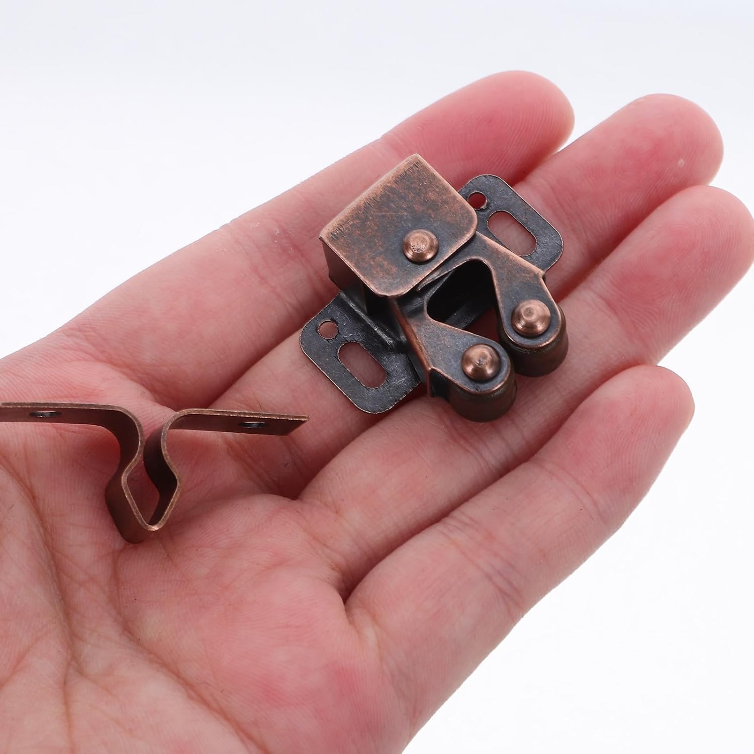  Gatuida Lot De 12 Loquets De Porte D'armoire à Ressort Avec Double Loquet à Galet - Quincaillerie Pour Coffre, Camping-car, Bureau, Armoire, Boîte Aux Lettres