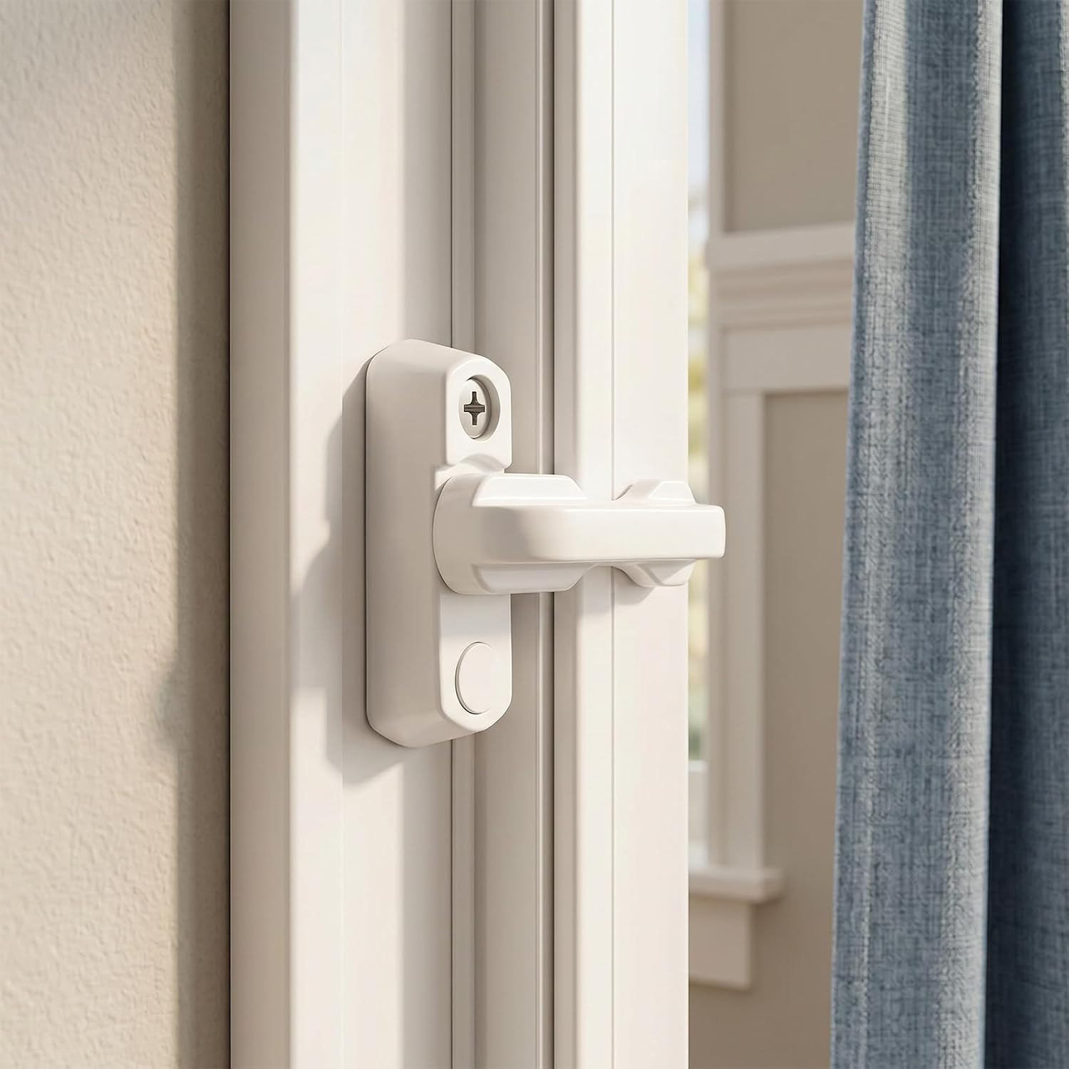  Lot De 4 Bloqueurs De Châssis Pour Fenêtres Et Portes UPVC/PVC, Blanc