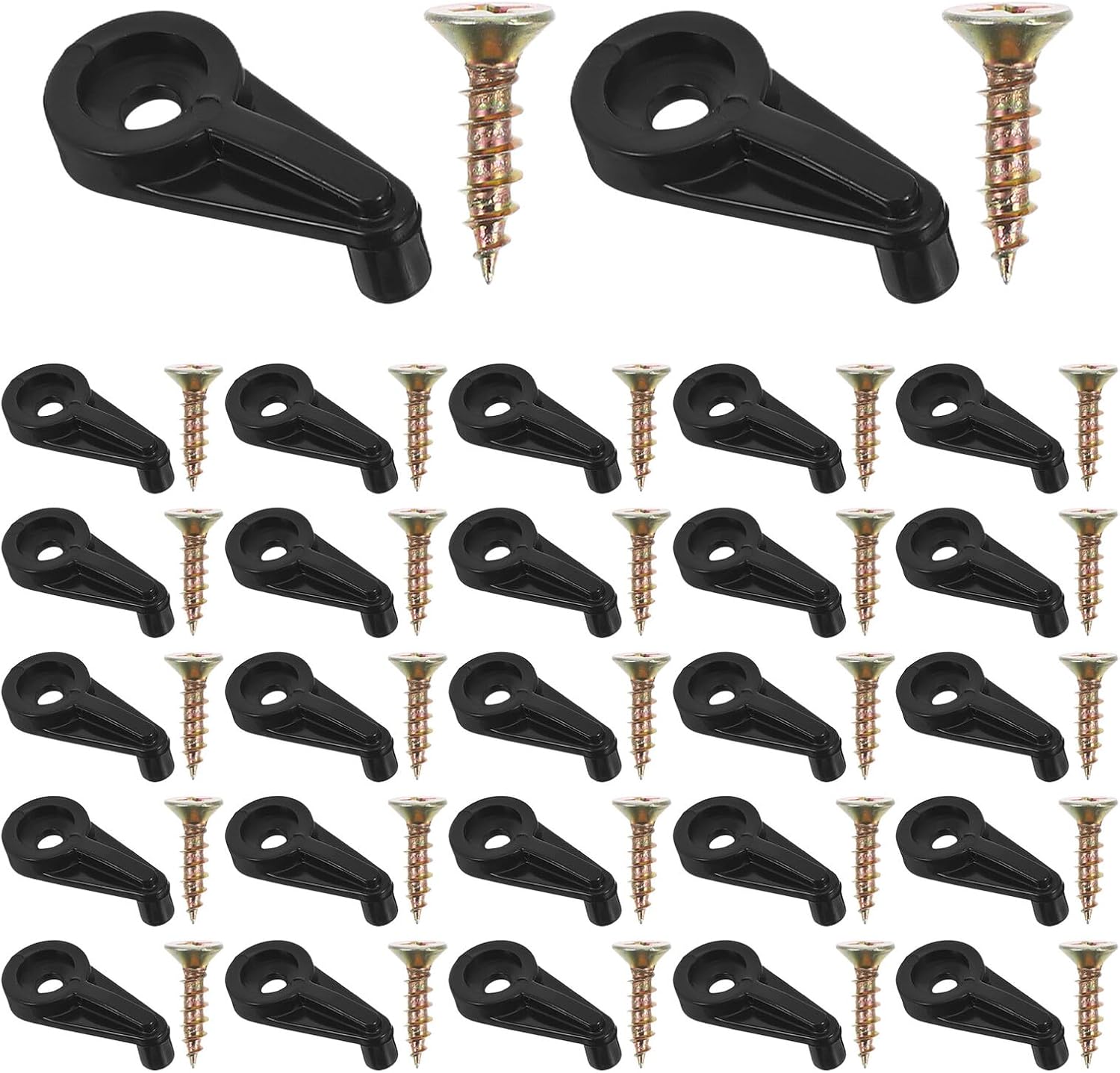  Gatuida 120 Clips De Fixation Pour Panneaux En Verre Noir A Kit Complet 120 Vis M4*16 Supports En Plastique Robustes Sans Perçage Pour Portes Vitrées Miroirs De Salle De Bain Et
