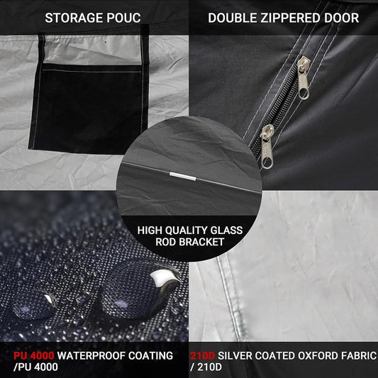 GENERIC Abri à Vélos Extérieur, Rangement Emboîtable Pour 2 à 5 Vélos Et Motos, Protection Contre Les Intempéries, Abri à Vélos Noir Résistant, Idéal Pour Le Jardin Et Le Garage.