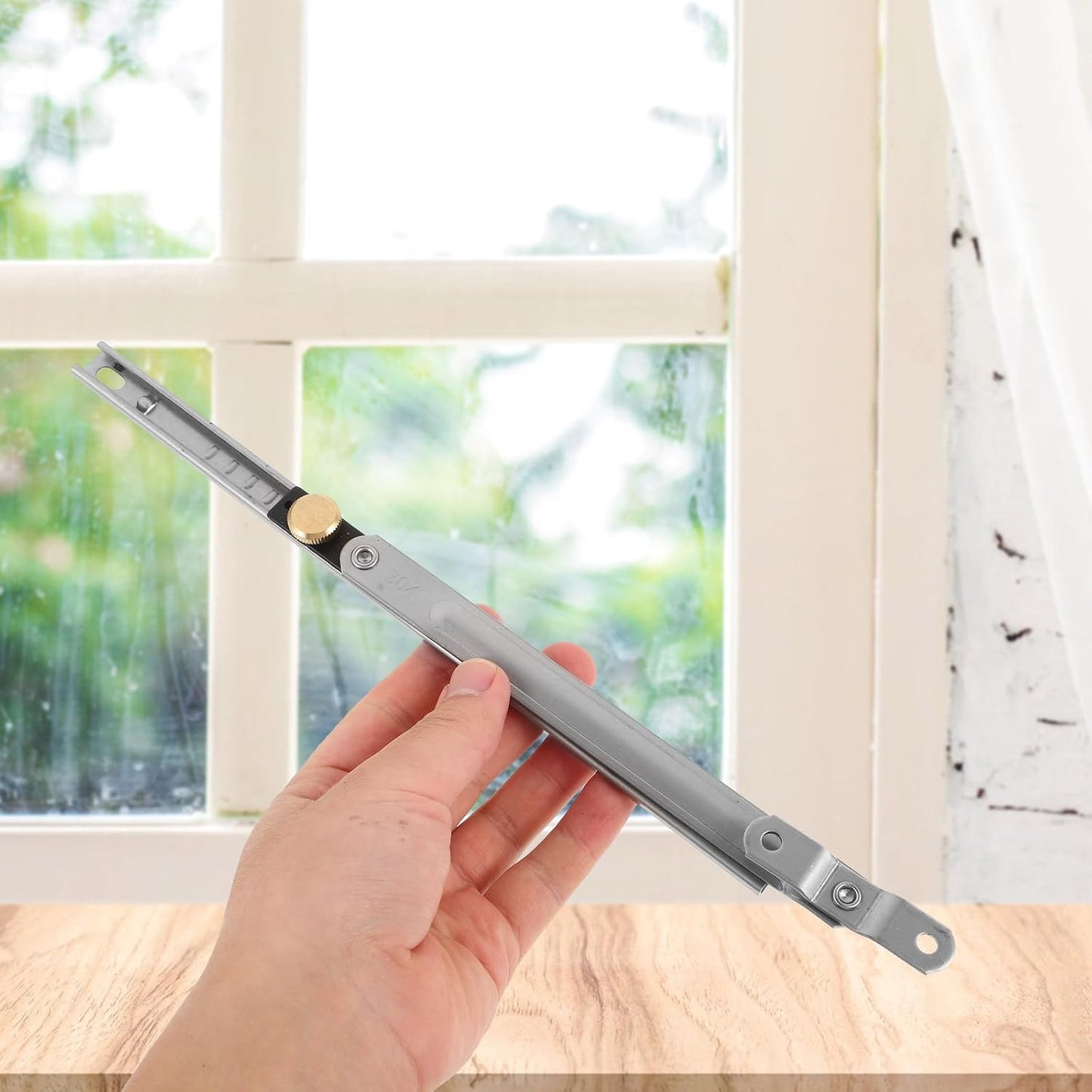  Artibetter Barre De Verrouillage En Acier Inoxydable Argenté Pour Fenêtre Coulissante, Limiteur D'ouverture Sécurisé Et Support Anti-chute Pour Plus De Sécurité