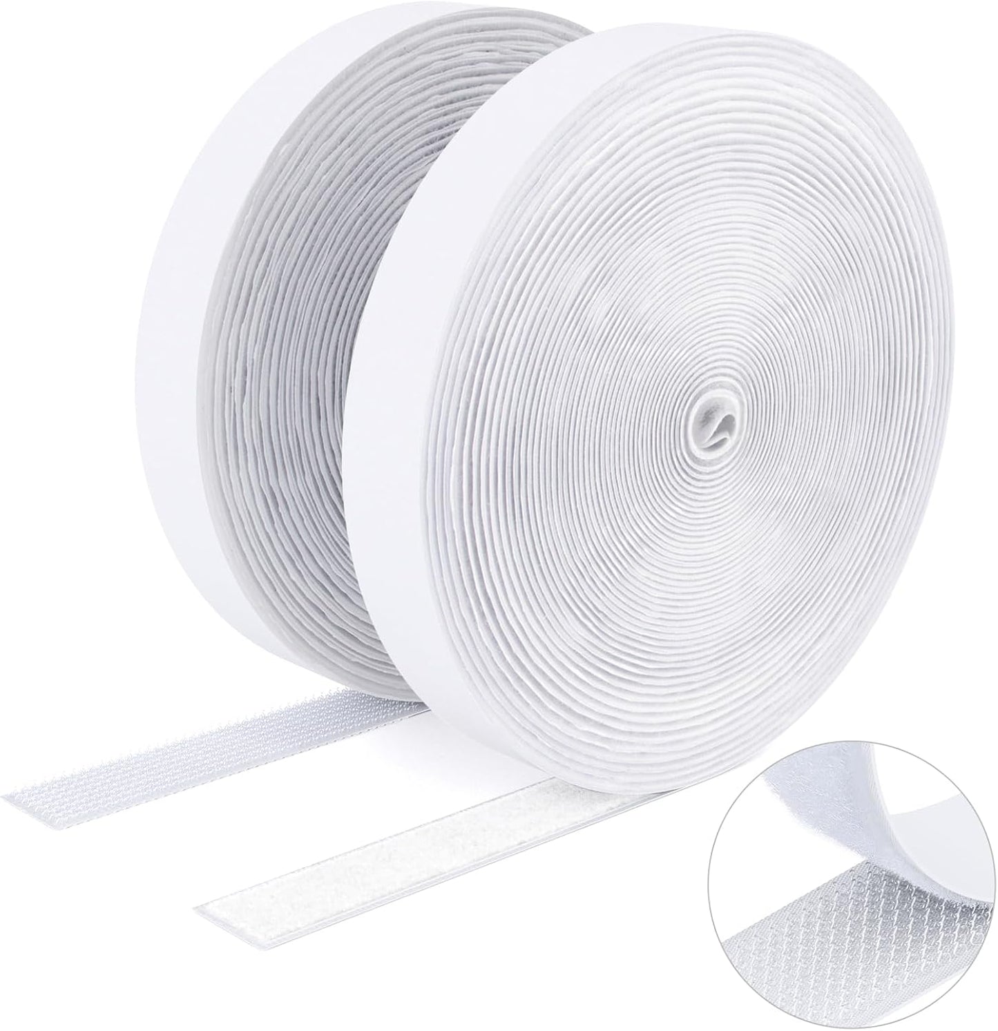  Ruban Adhésif Double Face à Crochets Et à Boucles, 50MM X 5M Ruban Adhésif Autocollant, Bandes Robustes, Ruban à Emboîtement Pour Cadres De Photos, Moustiquaires, Tapis, Bricolage - Noir