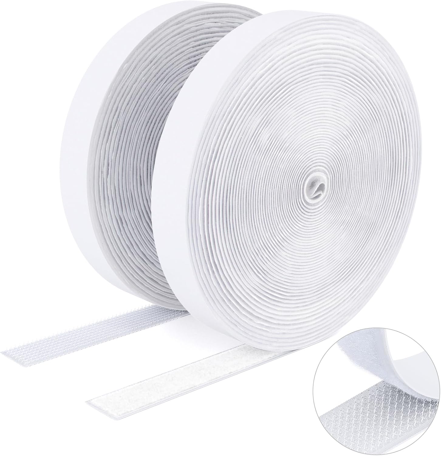  Ruban Adhésif Double Face à Crochets Et à Boucles, 50MM X 5M Ruban Adhésif Autocollant, Bandes Robustes, Ruban à Emboîtement Pour Cadres De Photos, Moustiquaires, Tapis, Bricolage - Noir