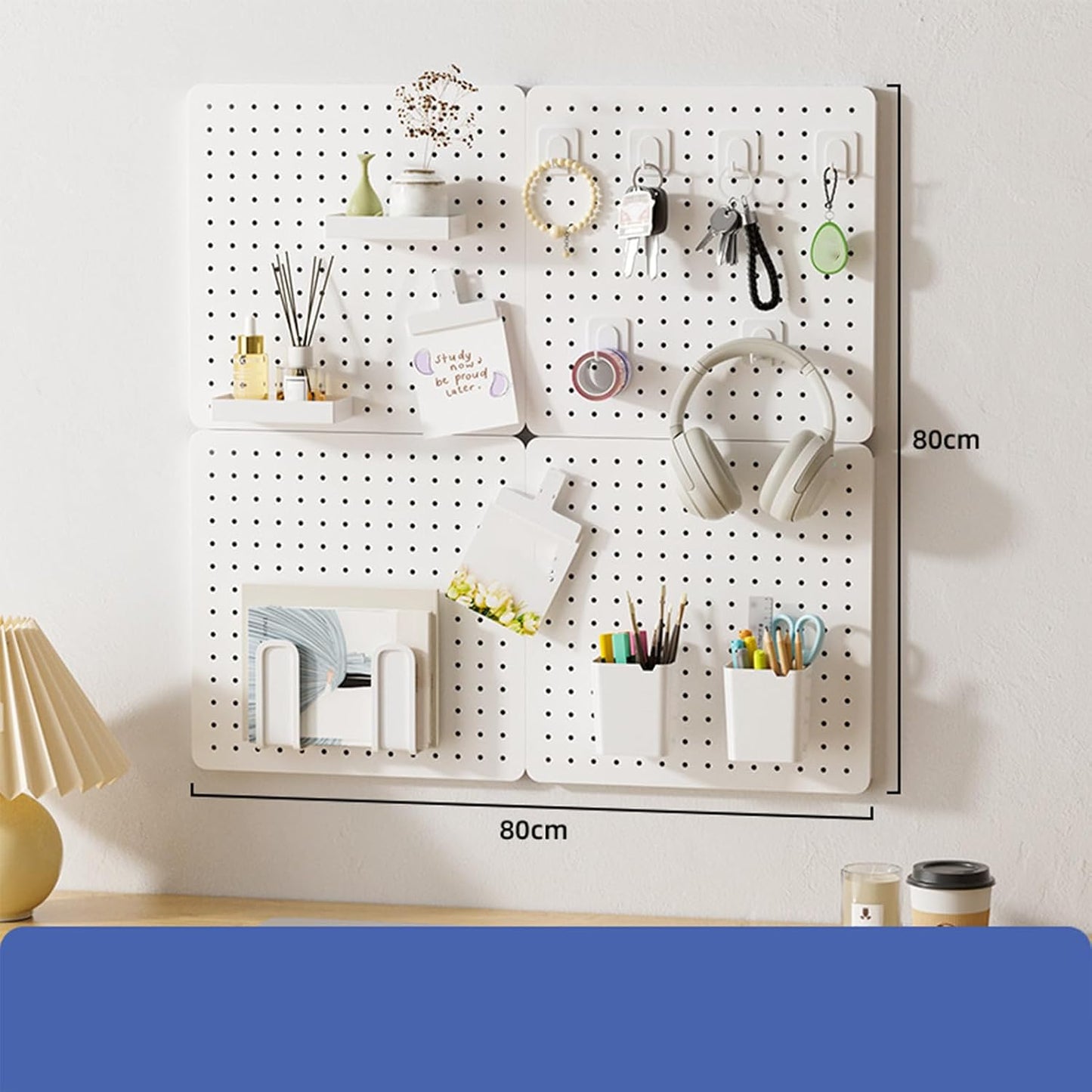  Générique Panneaux à Picots Pour Murs | Panneau Mural De Bureau - Panneaux Multifonctions Pour Outils Fournitures Décorations Affichage Cuisine Chambre