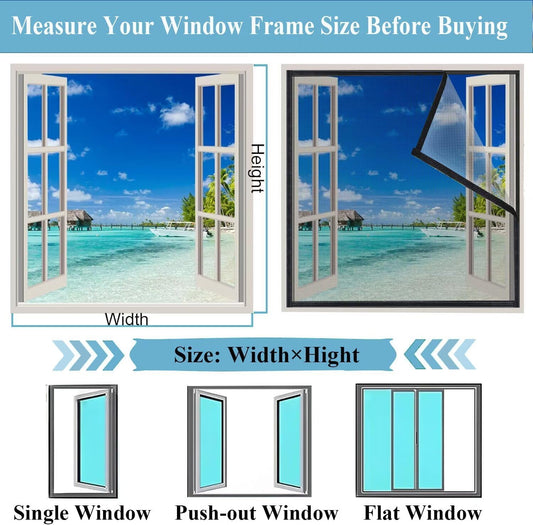 Moustiquaire Fenetre Scratch 100x200cm Noir Anti Moustique Coulissante Baie VitréE Sans Perçage