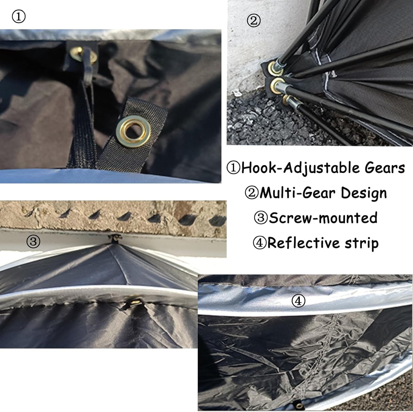 GENERIC Abri De Jardin Imperméable Et Transparent Pour Vélos - Rangement Extérieur Pour Motos, Outils De Jardin, Tondeuses à Gazon Et Plus Encore - Protection Durable Contre Les Intempéries
