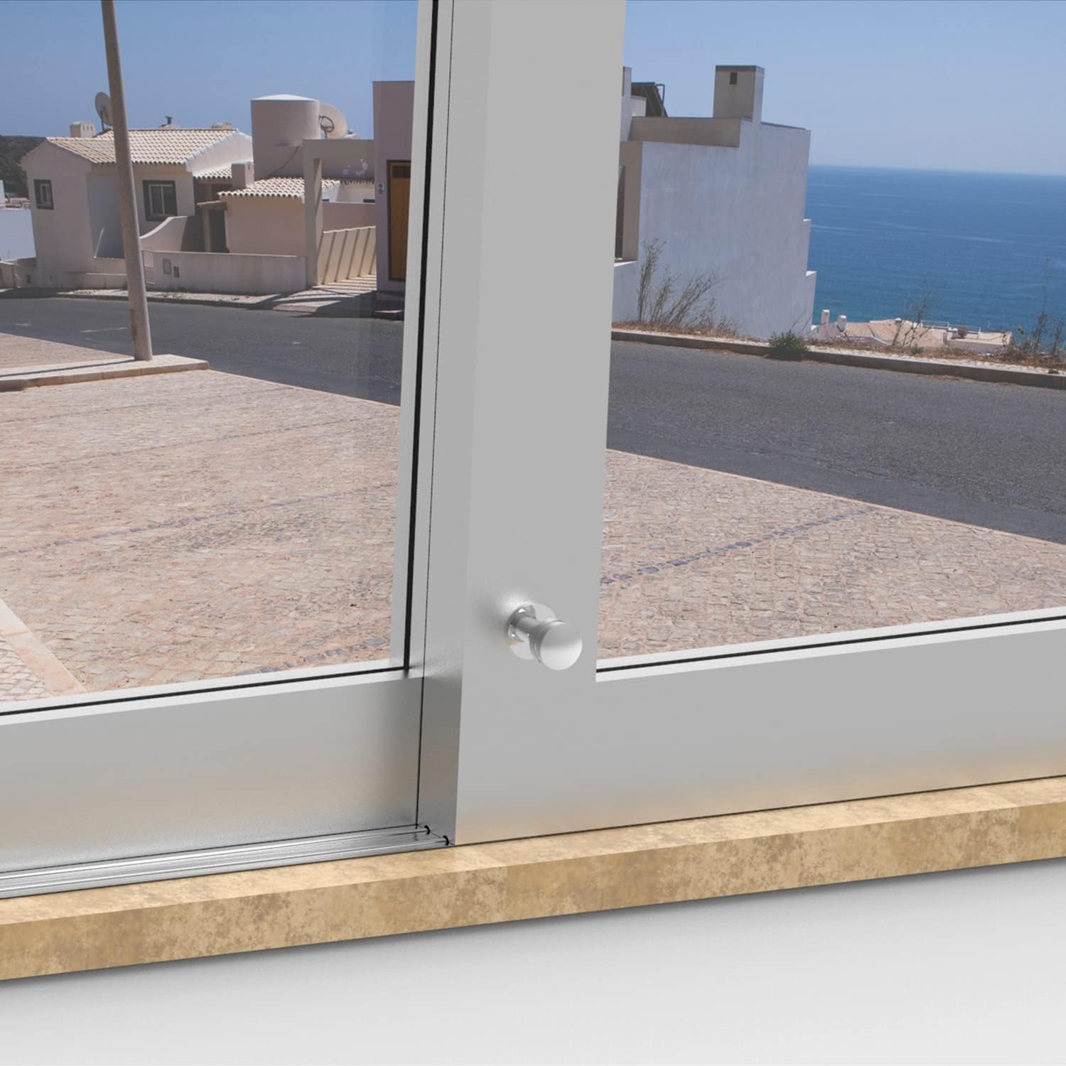  Amig - Goupille De Verrouillage Pour Fenêtres Courroies En Bois Ou Aluminium Mod.40 | Convient Pour Sécuriser Les Stores | Fermeture De Sécurité Zamak Finition Noire | Dimensions : Ø 30 X 152 Mm