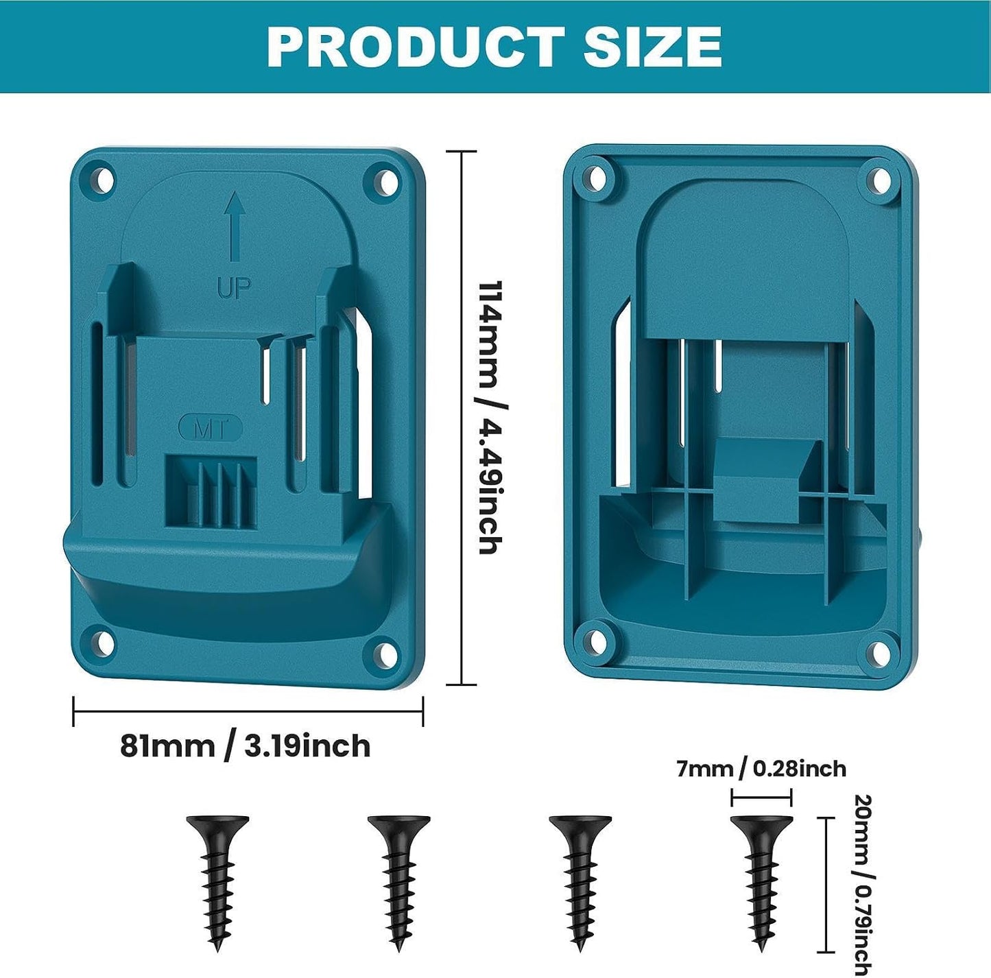  Support De Perceuse – Porte-outils électriques Robuste | Support De Fixation Pour Perceuse électrique, Fixation Murale, Organiseur Pour Outils Sans Fil 18 V 14,4 V | ABS 8,1 X 11,4 Cm | Rangement