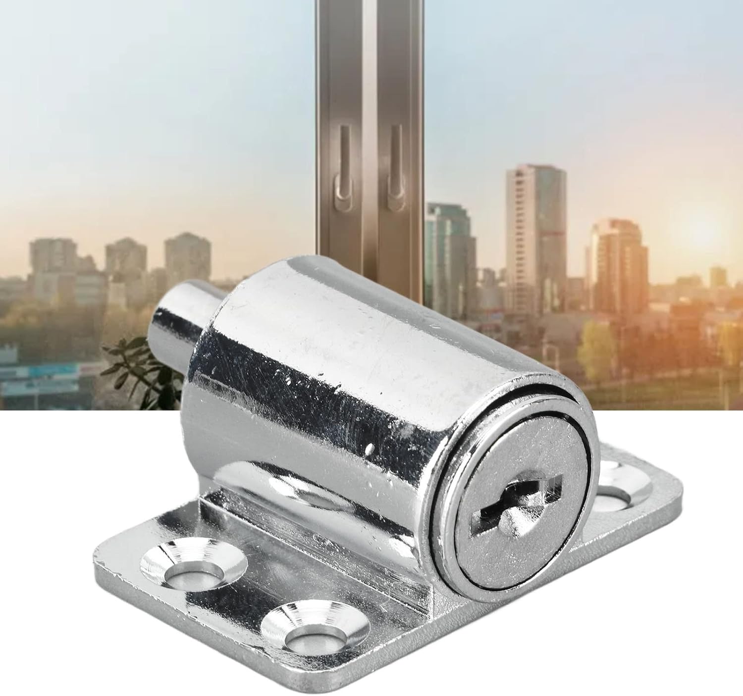  Verrou De Sécurité Pour Fenêtre Coulissante, Butée De Porte Antivol Réglable, Sécurité Enfant Pour Rails En Aluminium Et Acier